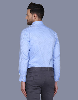 Light Blue Chambray Dobby men’s Shirt